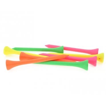 500 Neon Mixed Coloured Wooden 70mm 2 3/4 Golf Tees