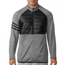 adidas Climaheat Quilted 1/2 Zip Jacket - Black