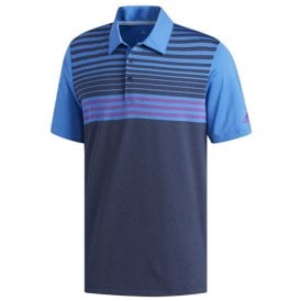 adidas Ultimate365 3Stripes Heather Polo - NAVY/BLUE/PURPLE
