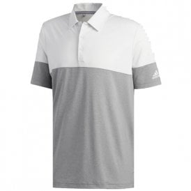 adidas Ultimate365 Hthr Blocked Polo - GREY3/WHITE