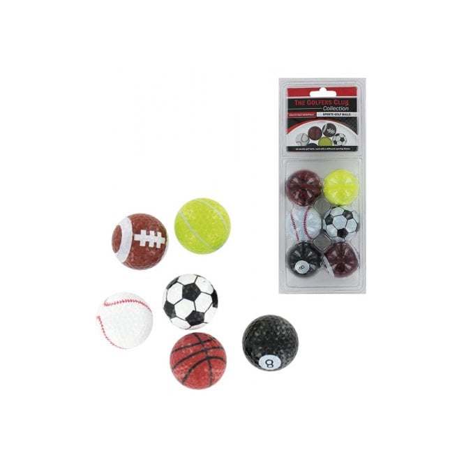 Brand Fusion Novelty Sports Golf Balls (6pk)
