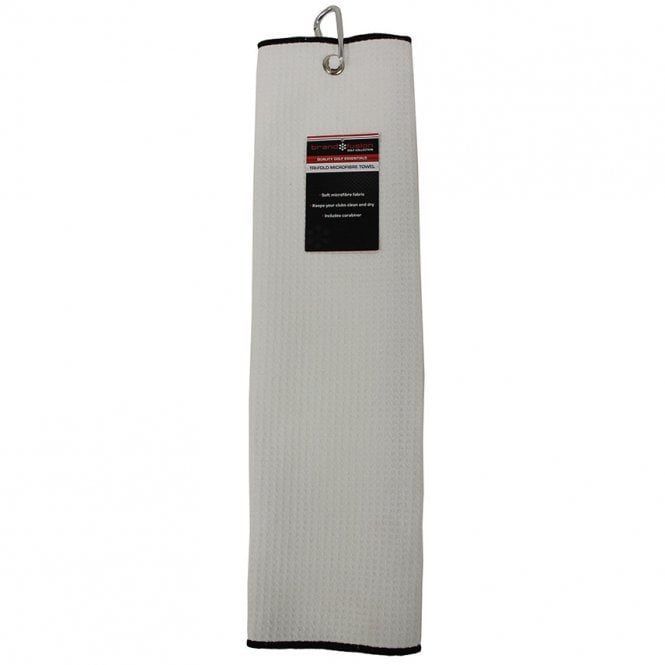 Brand Fusion  Tri-Fold Microfibre Towel White
