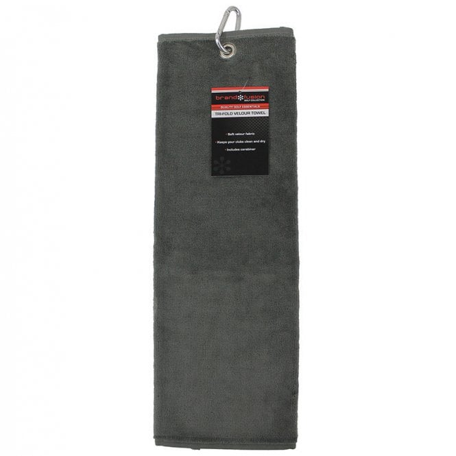 Brand Fusion  Tri-Fold Velour Towel Anthrachite