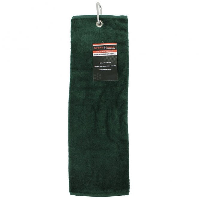 Brand Fusion  Tri-Fold Velour Towel Bottle Green
