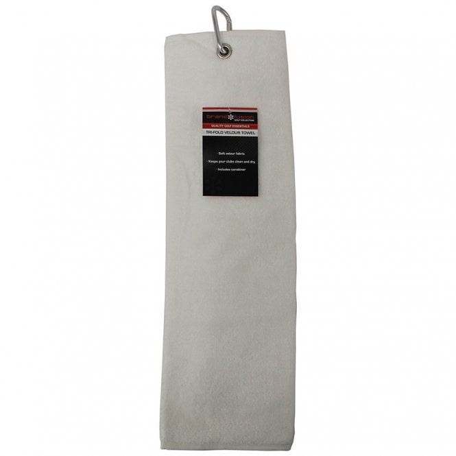Brand Fusion  Tri-Fold Velour Towel White