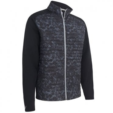 Callaway ABSTRACT CAMO PRINT MIXED MEDIA JACKET CAVIAR