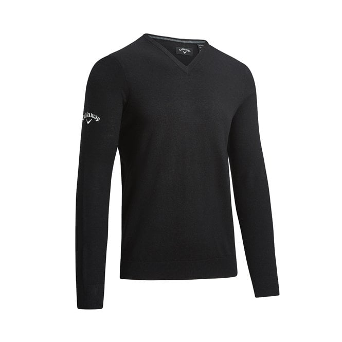 Callaway  LS V-NECK INSIDE SWEATER - BLACK ONYX