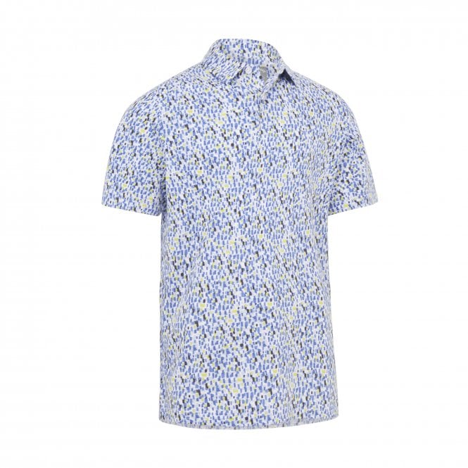 Callaway  MICRO ABSTRACT PRINT POLO - BRIGHT WHITE