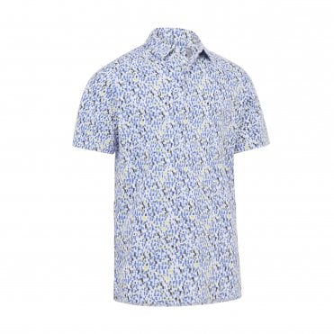 Callaway MICRO ABSTRACT PRINT POLO - BRIGHT WHITE