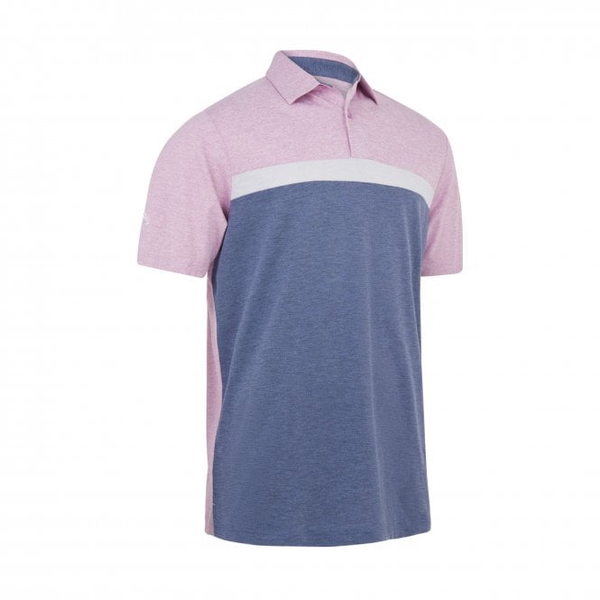 Callaway  SOFT TOUCH COLOUR BLOCK POLO PINK SUNSET HTR