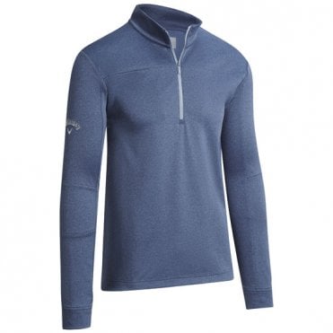 Callaway WAFFLE 1/4 ZIP FLEECE Peacoat HEATHER