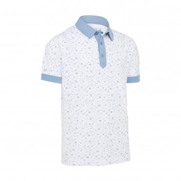 Callaway X Chev Mephis All Over Print Polo BRIGHT WHITE