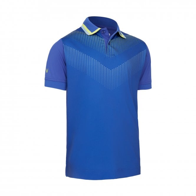 Callaway  X Ombre Chev Print Polo CLEMATIS BLUE