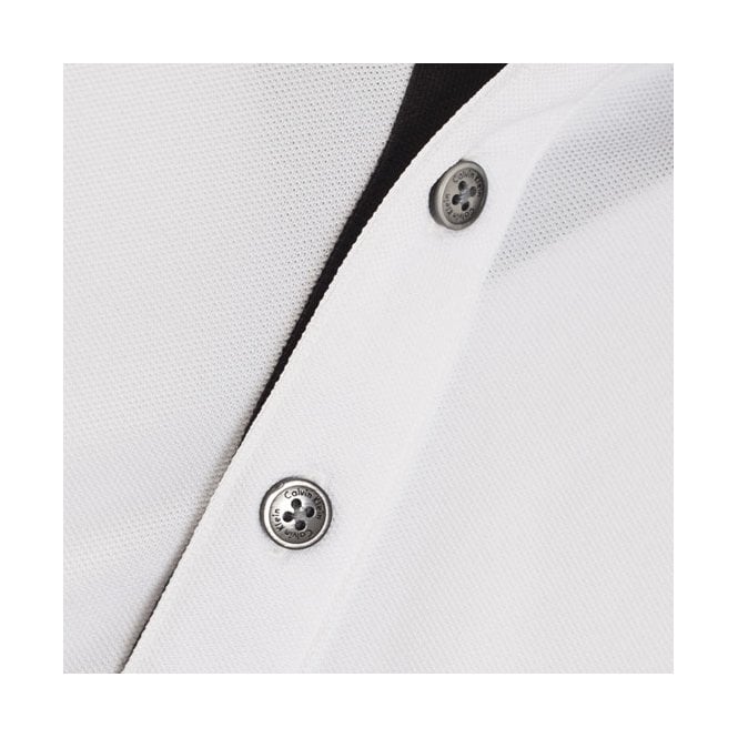 Calvin Klein  AXLE TECH POLO - WHITE/BLACK