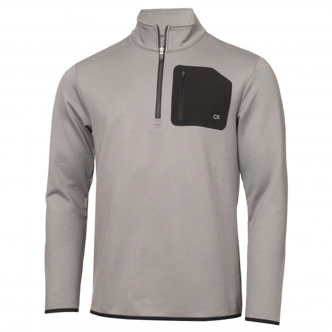 Calvin Klein  Delta 1/2 Zip Mid-Layer Silver Marl
