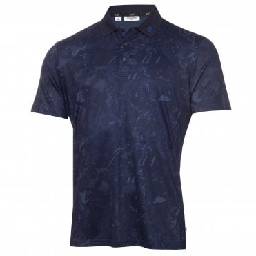 Calvin Klein GRUNGE PRINT POLO - NAVY