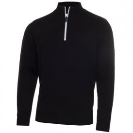 Calvin Klein Half Zip Lined Sweater - Black