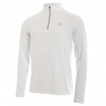 Calvin Klein NEWPORT HALF ZIP - WHITE