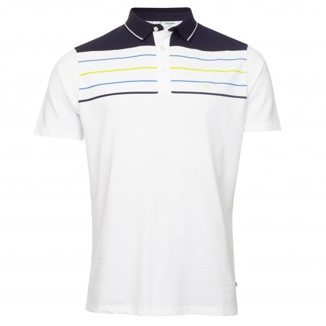 Calvin Klein  PACIFIC GROVE POLO - WHT-NVY