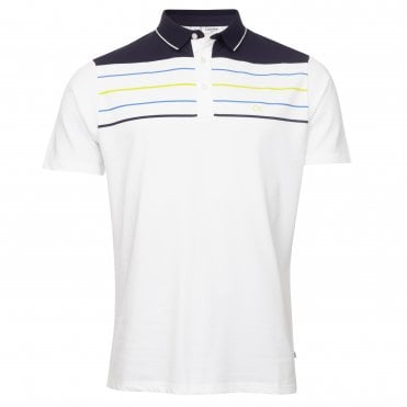 Calvin Klein PACIFIC GROVE POLO - WHT-NVY