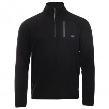 Calvin Klein PLANET FLEECE HALF ZIP BLACK