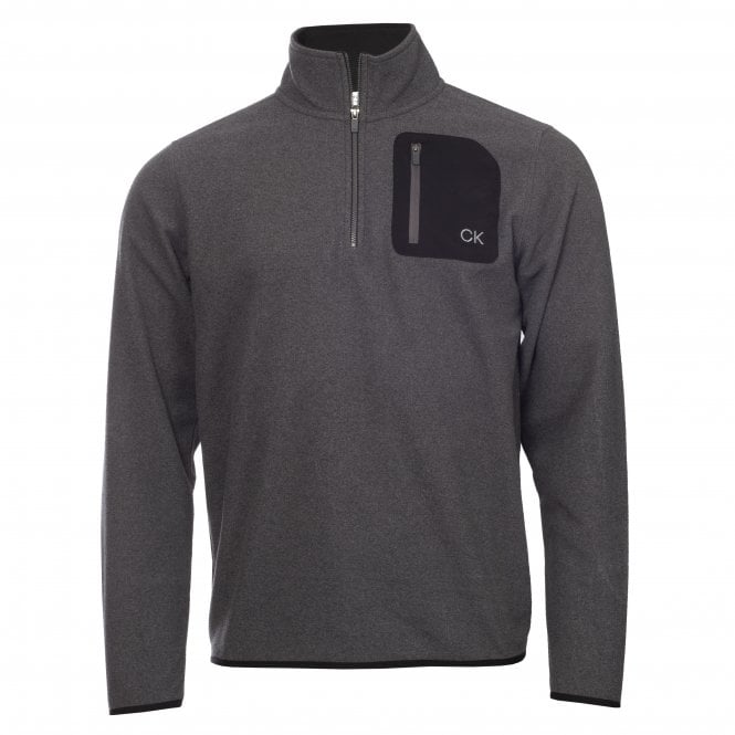Calvin Klein  PLANET FLEECE HALF ZIP Charcoal Marl
