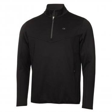 Calvin Klein Traverse 1/2 Zip Mid-Layer - BLACK