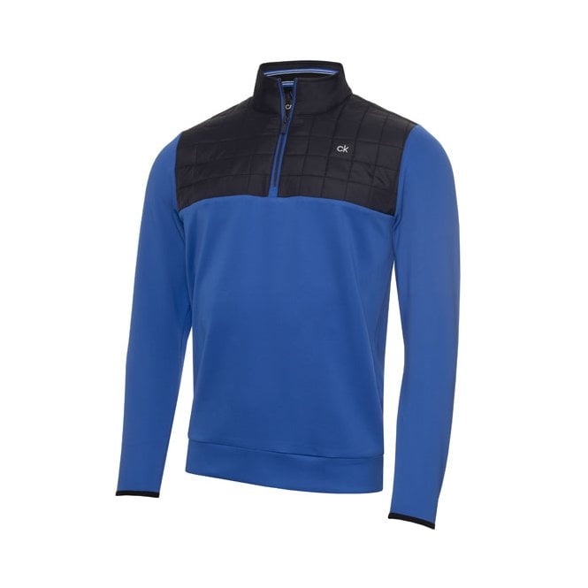 Calvin Klein  VARDON HYBRID HALF ZIP - NAUTICAL