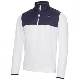 Calvin Klein VARDON HYBRID HALF ZIP - WHITE