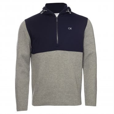 Calvin Klein YOSEMITE HOODED SWEATER - GREYMARL
