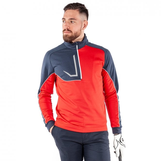 Galvin Green  Daxton 1/2 Zip Insula Top Red/Navy/White