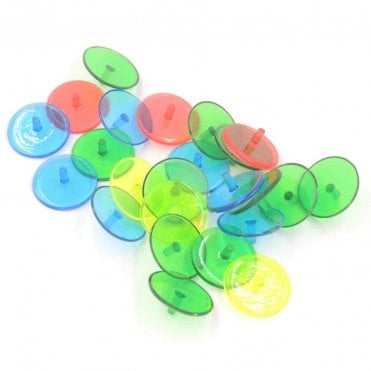 20 Pack Plastic Neon Golf Ball Markers