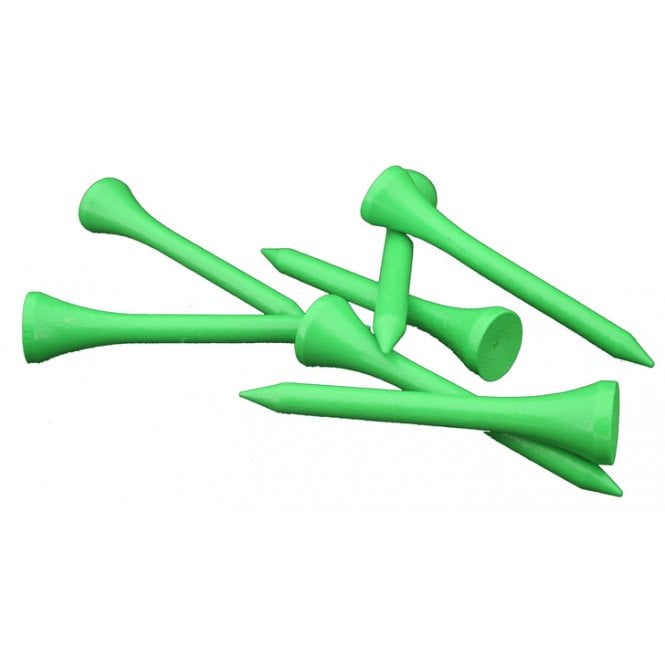 Gamola Golf 500 Neon Green Wooden 70mm 2 3/4 Golf Tees