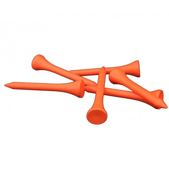 Gamola Golf 500 Neon Orange Wooden 70mm 2 3/4 Golf Tees