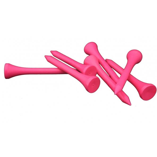 Gamola Golf 500 Neon Pink Wooden 70mm 2 3/4 Golf Tees