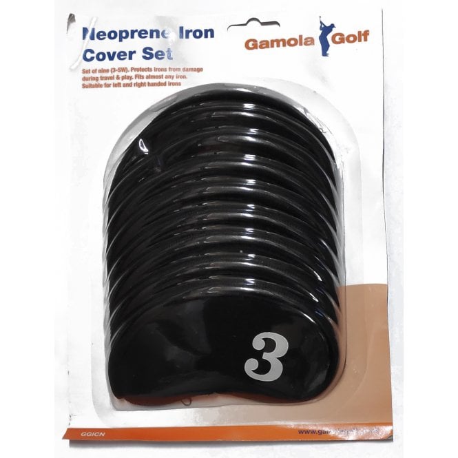 Gamola Golf 9 Neoprene Iron Covers 3-SW Golf Headcovers