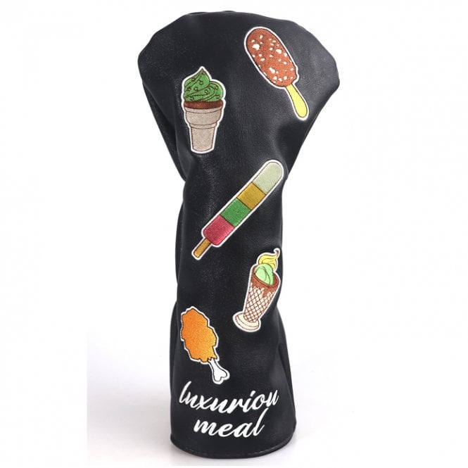 Gamola Golf Black Ice Cream PU Leather Driver Novelty Headcover