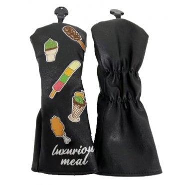 Black Ice Cream PU Leather Fairway Novelty Headcover