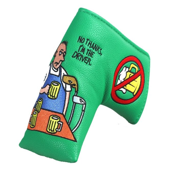 Gamola Golf Green Designated Driver Beer Novelty Blade Putter Headcover