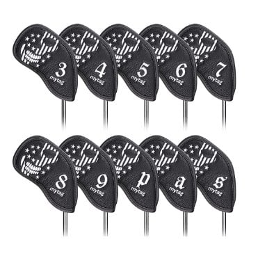 Mytag Black Skulls Iron Covers 10pc (3-9,P,A,S) PU Leather
