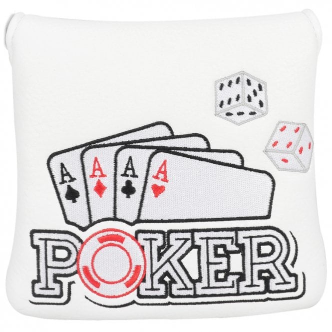 Gamola Golf Poker White Magnetic Spider Mallet Putter Headcover