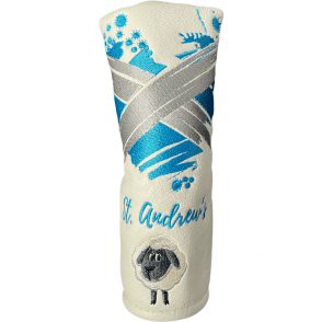 Scotland White Blade Putter Cover - St Andrews, Highland Cow - Bag Pipes - Sheep