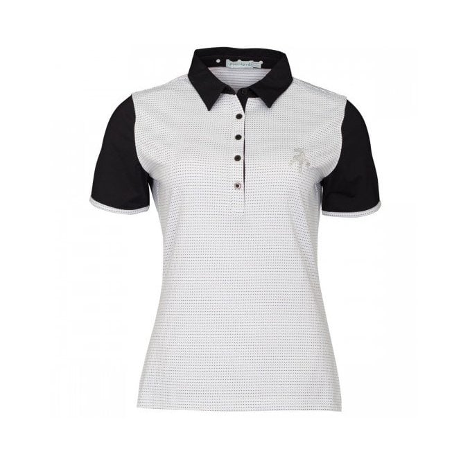Green Lamb  CLIONA PIN DOT POLO BLK-WHT