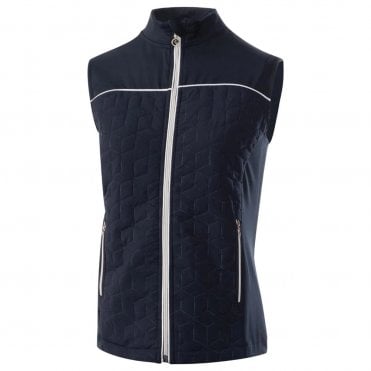 ISLAND GREEN LADIES LIGHTWEIGHT PADDED GILET NAVY