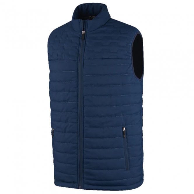 Island Green  MENS HEAT WELD PADDED GILET  NAVY