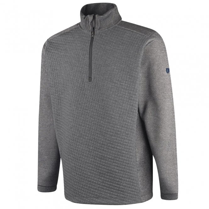 Island Green  MENS TOP LAYER JACQUARD KNIT Slate Grey
