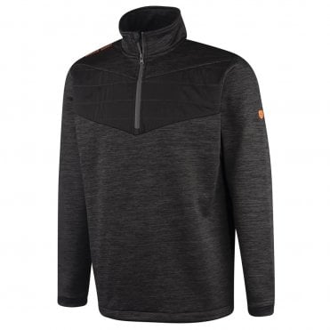 ISLAND GREEN MENS TOP LAYER PADDED YOKE CHARCOAL MARL