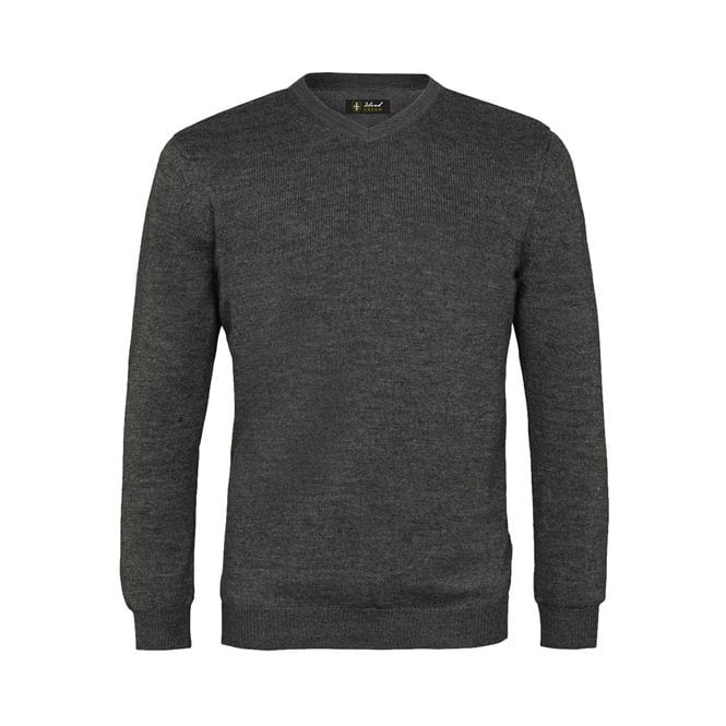 Island Green  Supersoft V Neck Knit Sweater - Charcoal