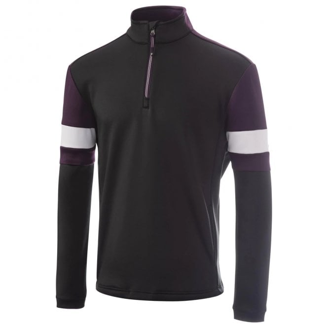 Island Green  Top Layer With Sleeve Stripes Black/Purple