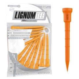 Lignum 2 3/4in Pack 12 Golf Tees - Spinning Orange